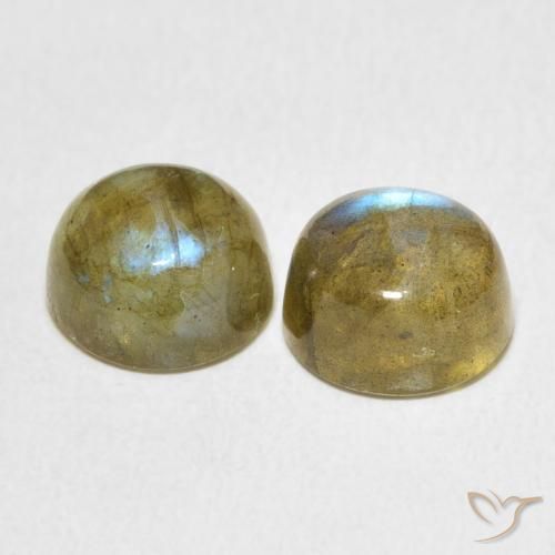 Gemme di Labradorite Multicolore naturale da 7.29 ct, Rotondo, Traslucido
