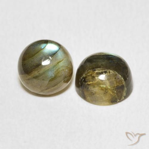 Gemme di Labradorite Multicolore naturale da 3.55 ct, Rotondo, Traslucido