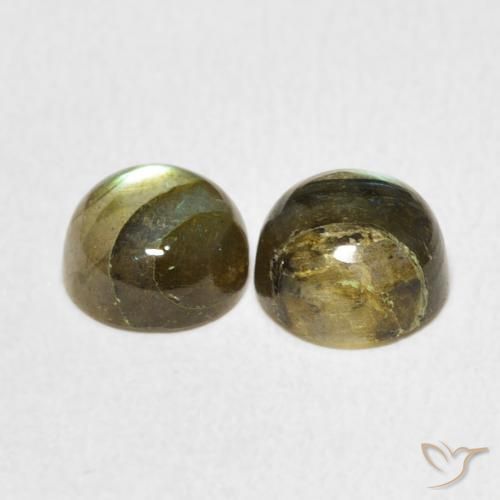 Gemme di Labradorite Multicolore naturale da 3.55 ct, Rotondo, Traslucido