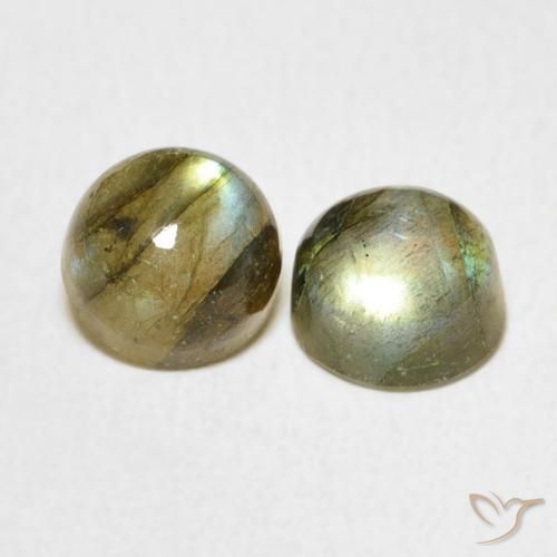 Gemme di Labradorite Multicolore naturale da 3.61 ct, Rotondo, Traslucido