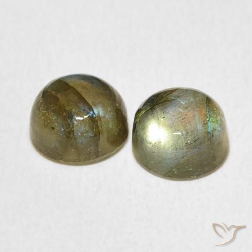 Gemme di Labradorite Multicolore naturale da 3.61 ct, Rotondo, Traslucido