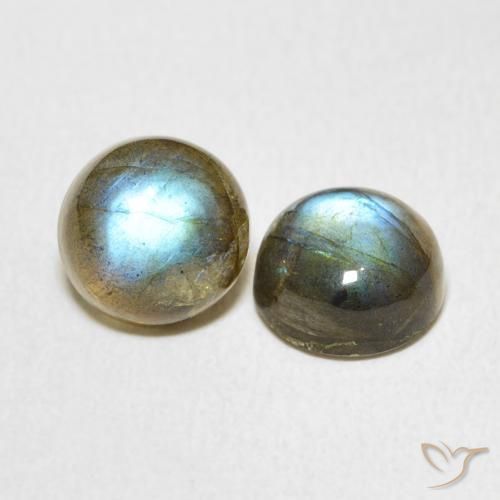 Gemme di Labradorite Multicolore naturale da 4.95 ct, Rotondo, Traslucido