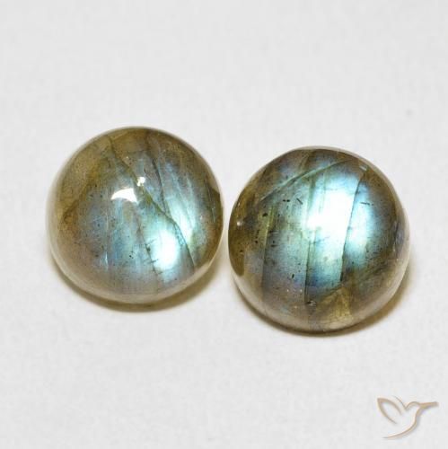 7.23ctw Naturale Multicolore Labradorite, Rotondo, Traslucido