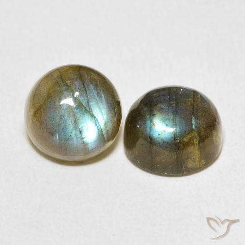 Gemme di Labradorite Multicolore naturale da 7.23 ct, Rotondo, Traslucido