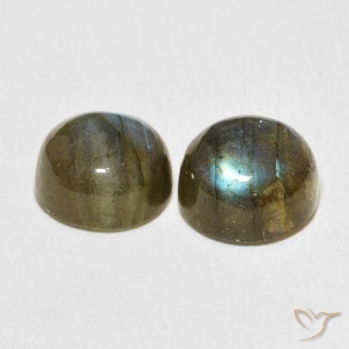 Gemme di Labradorite Multicolore naturale da 7.23 ct, Rotondo, Traslucido