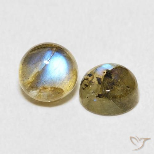 Gemme di Labradorite Multicolore naturale da 2.16 ct, Rotondo, Traslucido