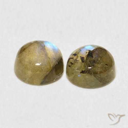 Gemme di Labradorite Multicolore naturale da 2.16 ct, Rotondo, Traslucido