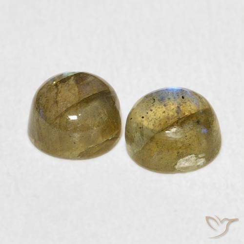 Gemme di Labradorite Multicolore naturale da 2.35 ct, Rotondo, Traslucido