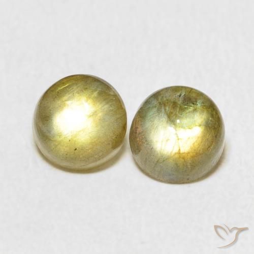 2.50ctw Naturale Multicolore Labradorite, Rotondo, Traslucido