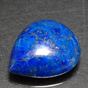 Lapislazzuli naturale blu da 5,96 ct, taglio a pera, opaco