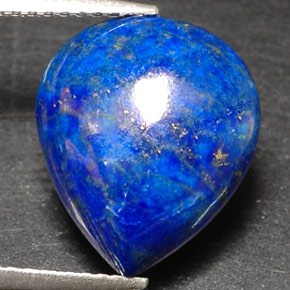 Lapislazzuli naturale blu da 5,96 ct, taglio a pera, opaco