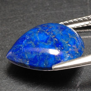 Lapislazzuli naturale blu da 5,96 ct, taglio a pera, opaco