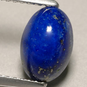 Lapislazzuli naturale blu da 1,58 ct, taglio ovale, opaco