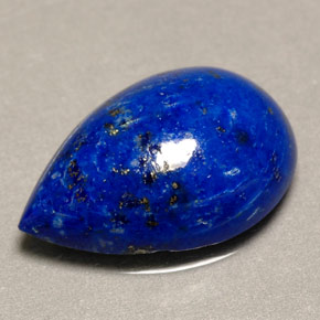 Lapislazzuli naturale blu da 4,34 ct, taglio a pera, opaco