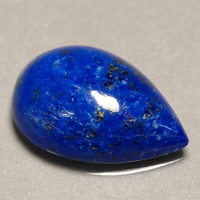 Lapislazzuli naturale blu da 4,34 ct, taglio a pera, opaco