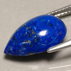Lapislazzuli naturale blu da 4,34 ct, taglio a pera, opaco