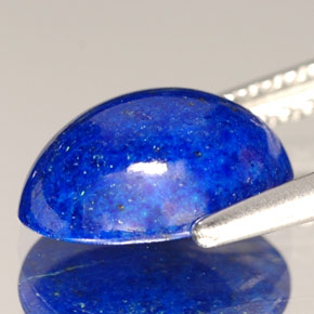 Lapislazzuli naturale blu da 1,87 ct, taglio ovale, opaco
