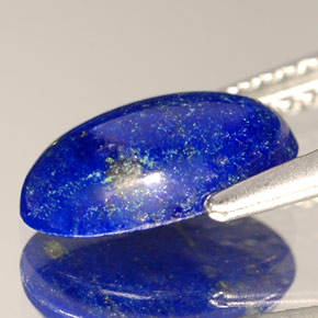 Lapislazzuli naturale blu da 1,53 ct, taglio ovale, opaco