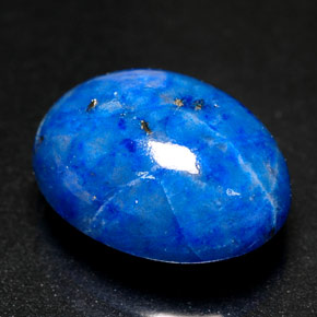 Lapislazzuli naturale blu da 5,76 ct, taglio ovale, opaco