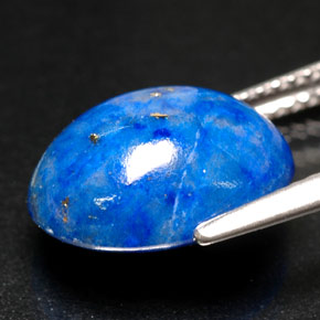 Lapislazzuli naturale blu da 5,76 ct, taglio ovale, opaco