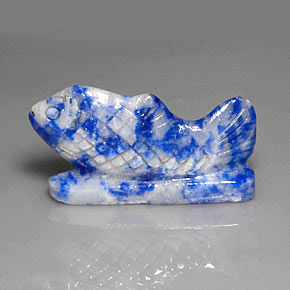 Lapislazzuli naturale blu da 33,70 ct, forma fantasia, opaco