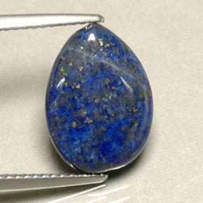 Lapislazzuli naturale blu da 6,06 ct, taglio a pera, opaco