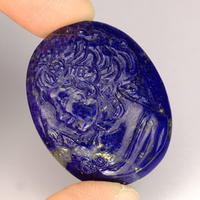 Lapislazzuli naturale viola da 43,25 ct, forma fantasia, opaco