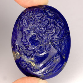 Lapislazzuli naturale viola da 43,25 ct, forma fantasia, opaco
