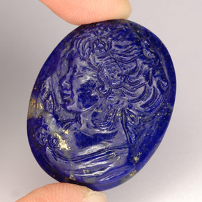Lapislazzuli naturale viola da 43,25 ct, forma fantasia, opaco