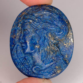 Lapislazzuli naturale blu da 57,37 ct, forma fantasia, opaco