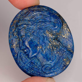 Lapislazzuli naturale blu da 57,37 ct, forma fantasia, opaco