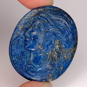 Lapislazzuli naturale blu da 57,37 ct, forma fantasia, opaco