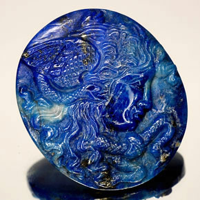 Lapislazzuli naturale blu da 48,25 ct, forma fantasia, opaco
