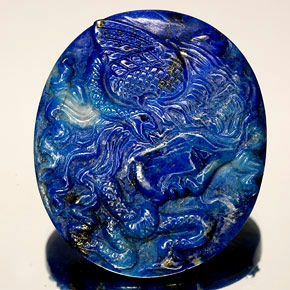 Lapislazzuli naturale blu da 48,25 ct, forma fantasia, opaco