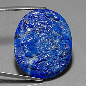 Lapislazzuli naturale blu da 43,12 ct, forma fantasia, opaco