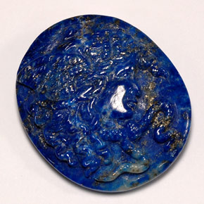 Lapislazzuli naturale blu da 43,21 ct, forma fantasia, opaco