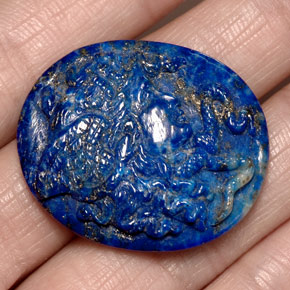 Lapislazzuli naturale blu da 43,21 ct, forma fantasia, opaco