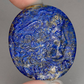 Lapislazzuli naturale blu da 42,59 ct, forma fantasia, opaco