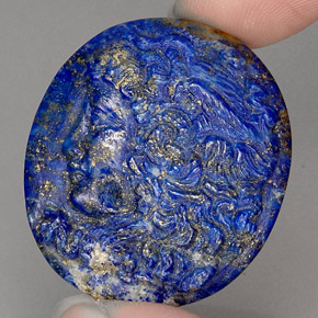 Lapislazzuli naturale blu da 42,59 ct, forma fantasia, opaco