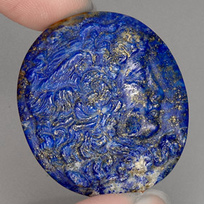 Lapislazzuli naturale blu da 42,59 ct, forma fantasia, opaco
