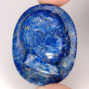 Lapislazzuli naturale blu da 55,96 ct, forma fantasia, opaco