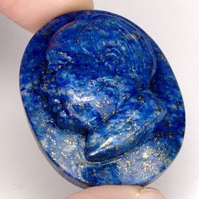 Lapislazzuli naturale blu da 55,96 ct, forma fantasia, opaco