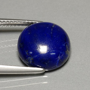 Lapislazzuli naturale blu da 5,37 ct, taglio rotondo, opaco