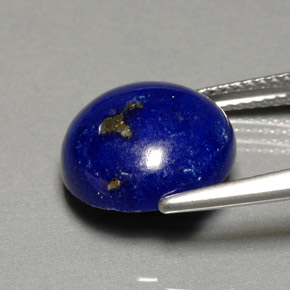 Lapislazzuli naturale blu da 5,64 ct, taglio rotondo, opaco