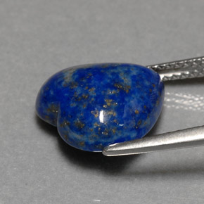 Lapislazzuli naturale blu da 5,64 ct, a forma di cuore, opaco