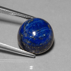 Lapislazzuli naturale blu da 11,93 ct, taglio rotondo, opaco