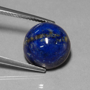 Lapislazzulo Blu reale naturale da 10.74 ct, Taglio rotondo, Opaco
