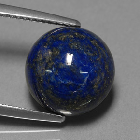 Lapislazzuli naturale blu da 10,42 ct, taglio rotondo, opaco