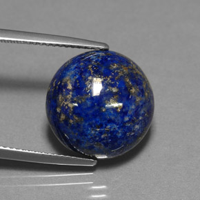 Lapislazzulo Blu reale naturale da 13.88 ct, Taglio rotondo, Opaco