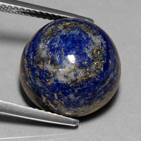 Lapislazzuli naturale blu da 14,91 ct, taglio rotondo, opaco